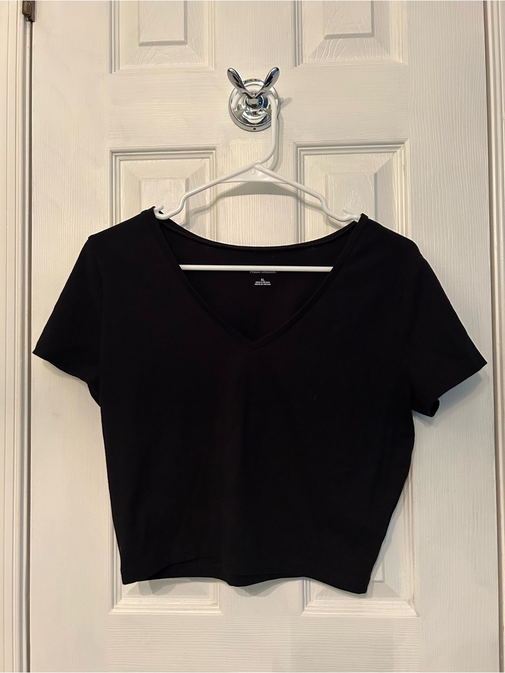 Wild Fable Women's Black V-Neck Short Sleeve Top Size XL